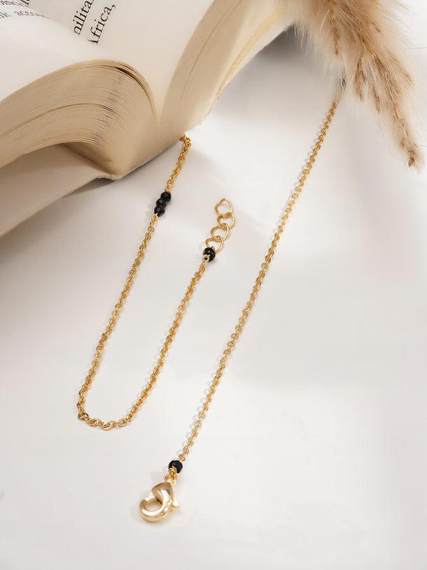 American Diamond Gold Mangalsutra Necklace