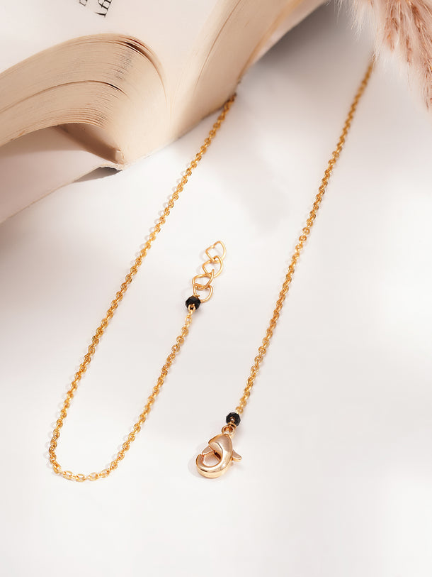 Classic Black Bead Diamond Mangalsutra