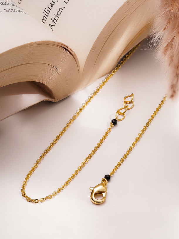 Dual Diamond Spark Gold Mangalsutra Necklace