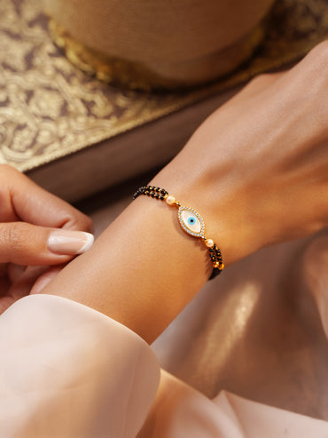 Gifting Ready Evil Eye Mangalsutra Bracelet