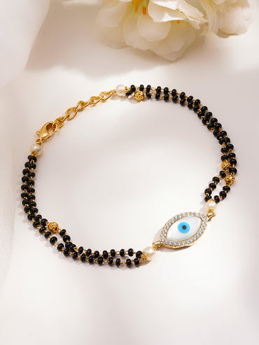 Gifting Ready Evil Eye Mangalsutra Bracelet