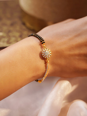Delicate Charm American Diamond Mangalsutra Bracelet