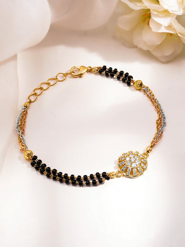 Delicate Charm American Diamond Mangalsutra Bracelet