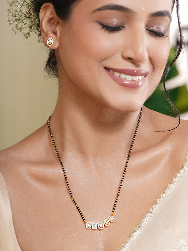 Timeless Gold American Diamond Mangalsutra Set