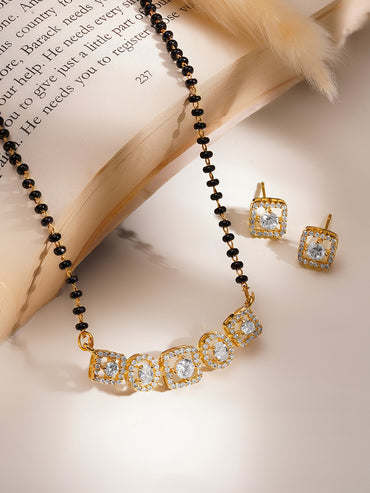 Everyday Elegance American Diamond Mangalsutra Set