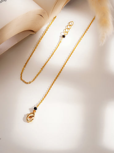 Silver Cubic Zirconia Halo Drop Mangalsutra