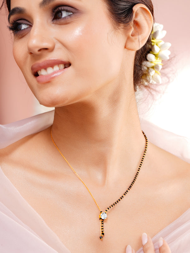 Minimal Sparkle AD Drop Mangalsutra