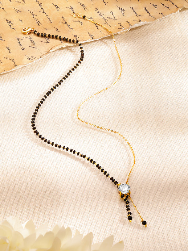 Minimal Sparkle AD Drop Mangalsutra