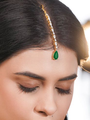 Emerald Drop Maangtikka Design
