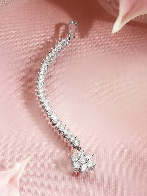 Floral White Maang Tikka