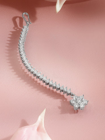 Floral White Maang Tikka