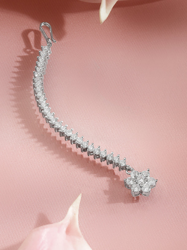 Floral White Maang Tikka