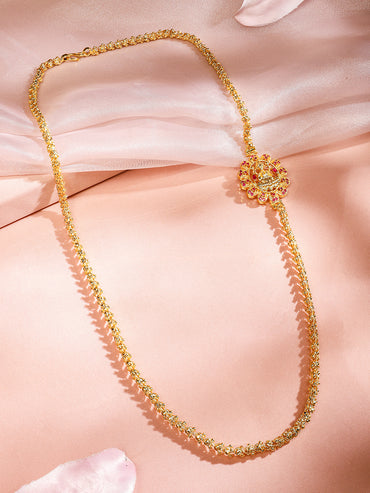 Exquisite Pink Accented Pendant Necklace