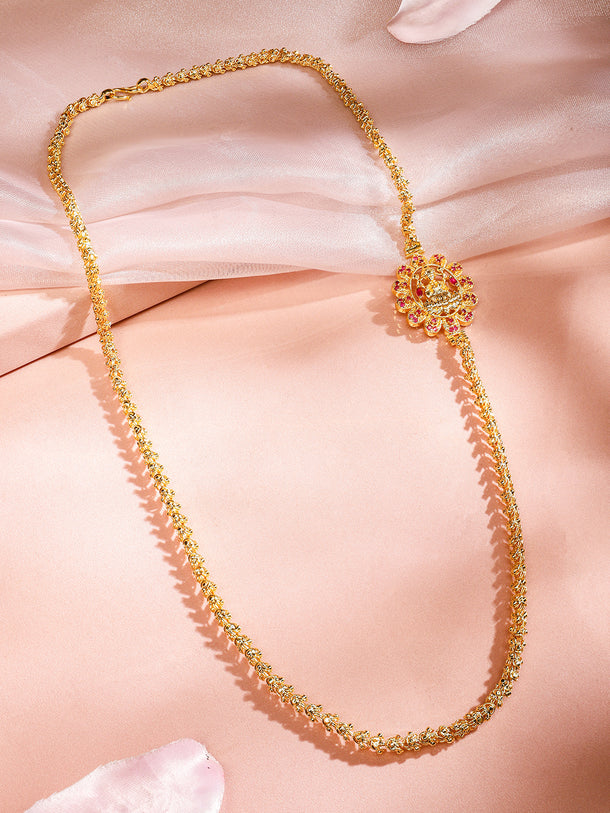 Exquisite Pink Accented Pendant Necklace