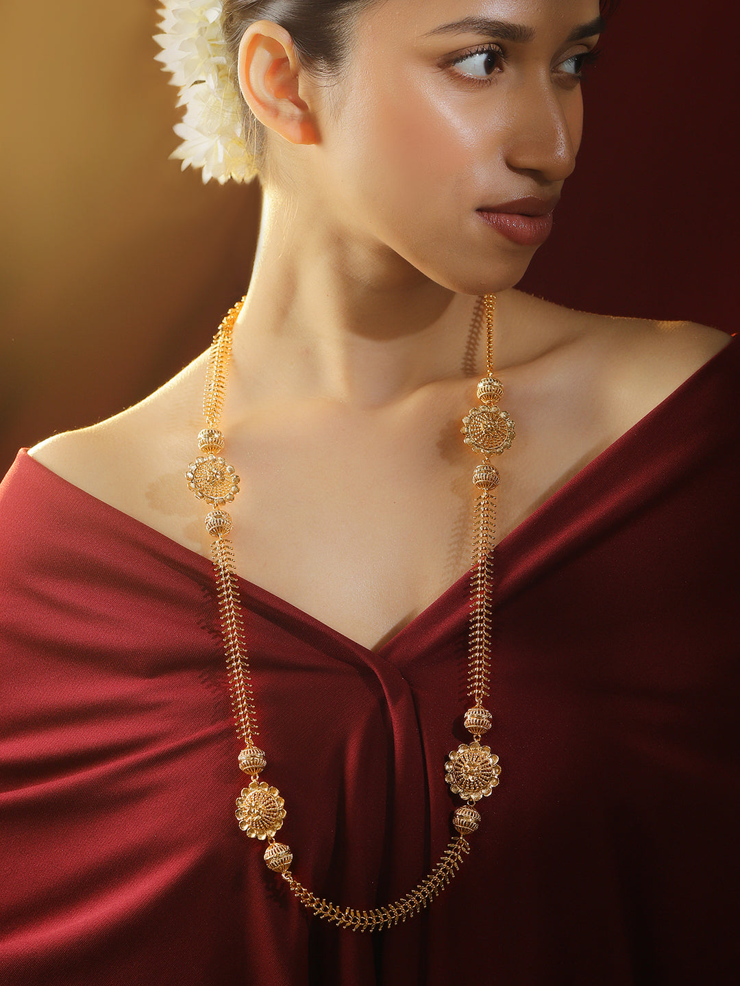 Vibrant Flora Gold Plated Necklace