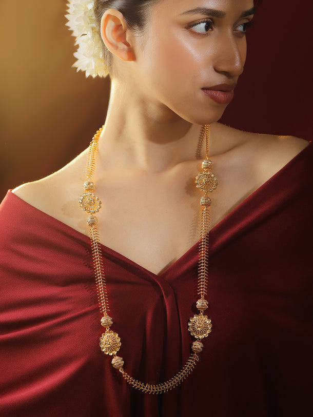 Vibrant Flora Gold Plated Necklace