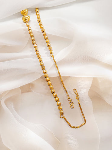 Polished Matar Mala Gold Plated Necklace