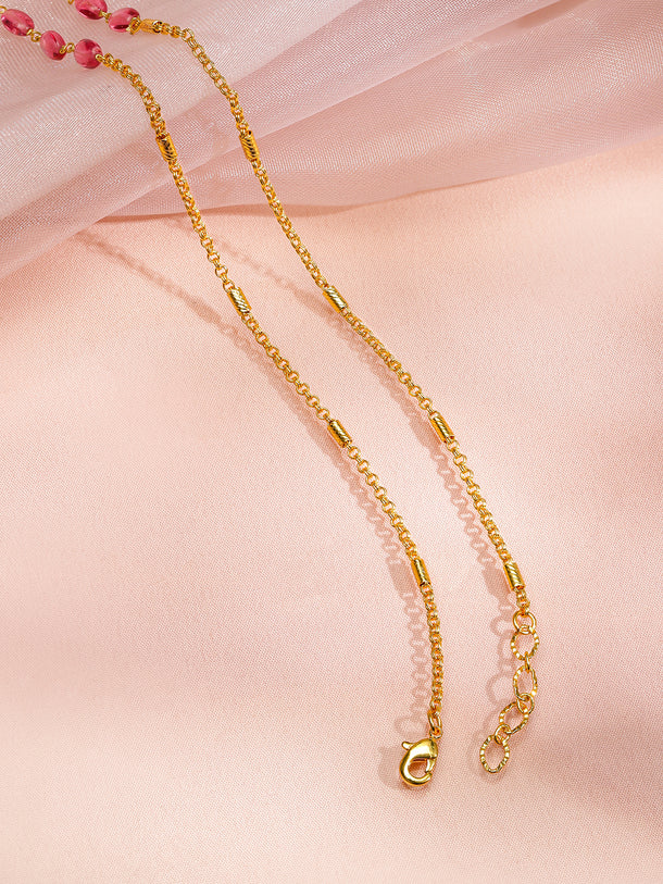 Captivating Multicolour Gold Plated Pendant Necklace