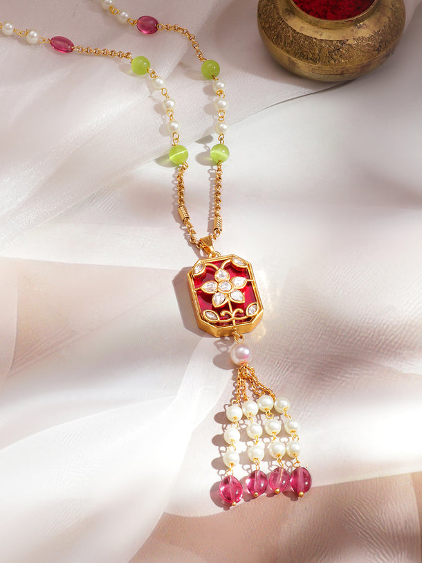 Luminous Enamel Pendant Necklace