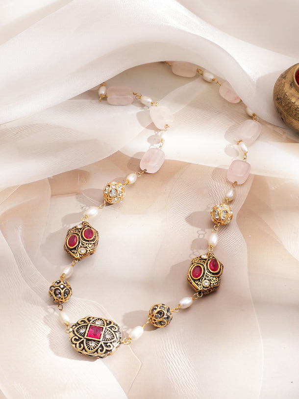 Radiant Beaded with Pearls Necklace
