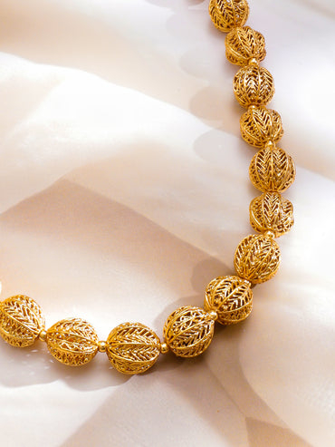 Gold Beads Necklace Set