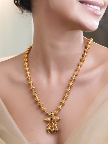 Rubans Women 18K Gold Plated Brass Beaded Necklace