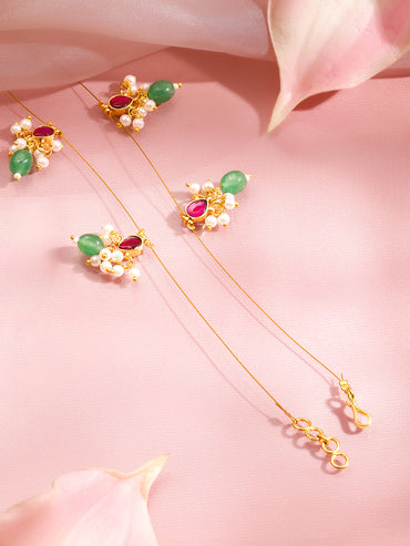 Soft Festive Lotus Kundan Statement Necklace