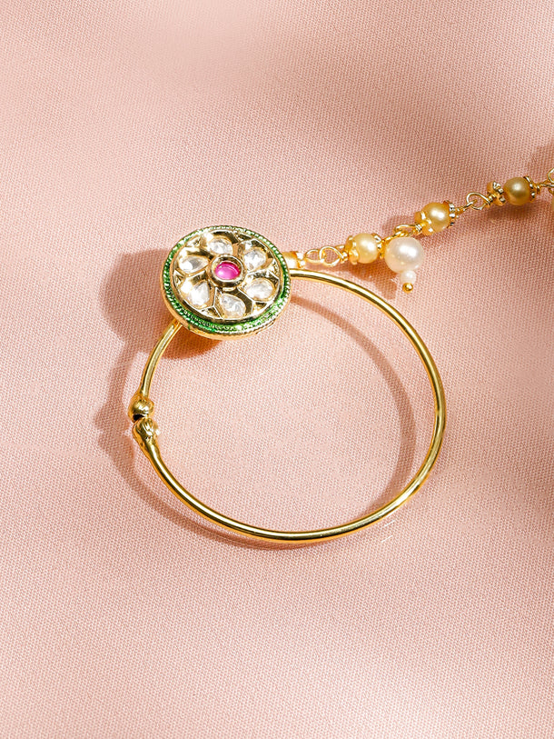 Tradition Touch Kundan Nose Ring