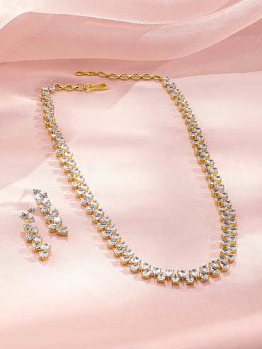 Necklace Set In American Diamond Zirconia