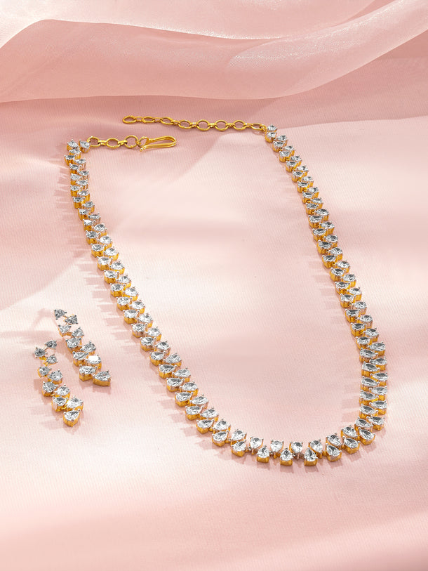 Necklace Set In American Diamond Zirconia
