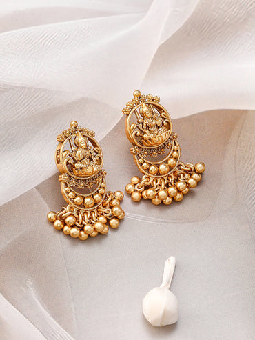 Laxmi Motif Temple Necklace Set