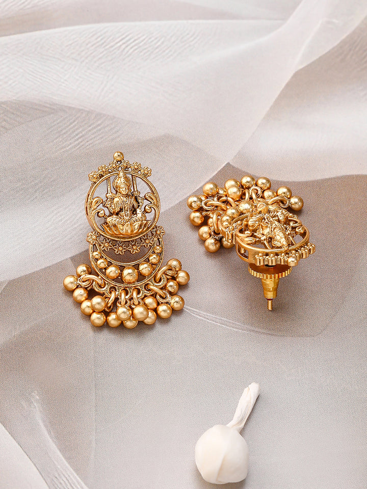 Laxmi Motif Temple Necklace Set