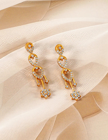 Floral Necklace Set in American Diamond Zirconia