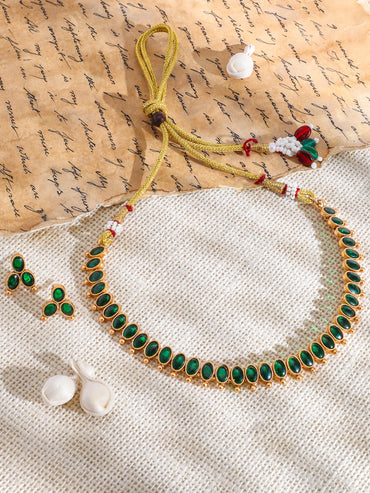 Charming White Gold Plated Short Necklace Set