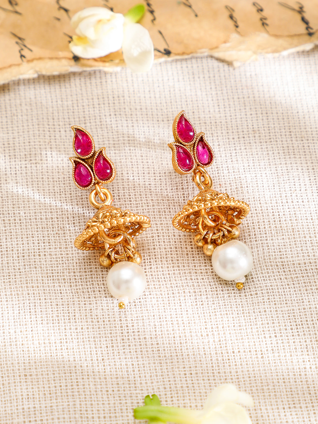 Pink Studded Necklace Set