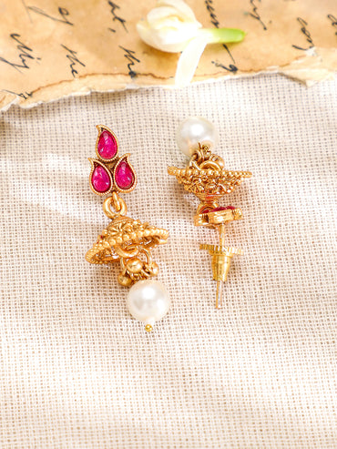 Pink Studded Necklace Set