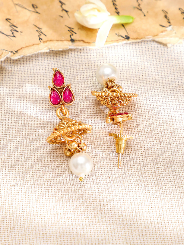 Pink Studded Necklace Set