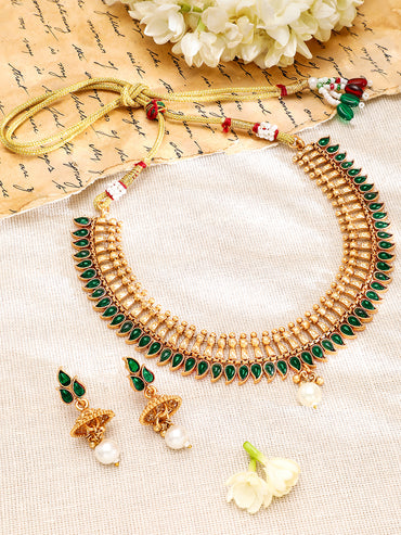 Elegant Green Necklace Set