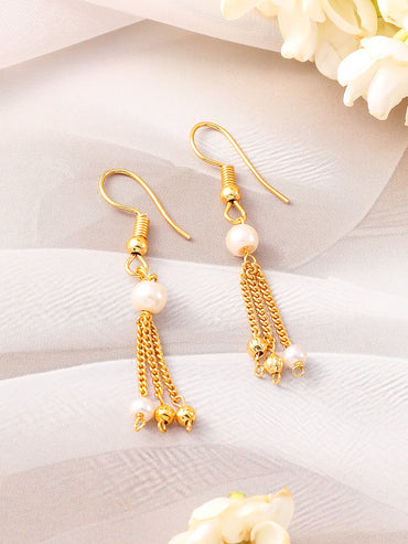 Triple Layered Pearl Beaded Necklace Set