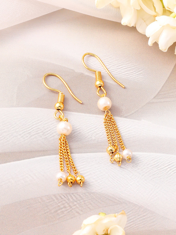 Triple Layered Pearl Beaded Necklace Set