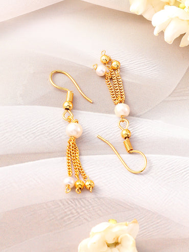 Triple Layered Pearl Beaded Necklace Set