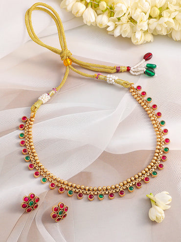 Pink & Green Necklace Set