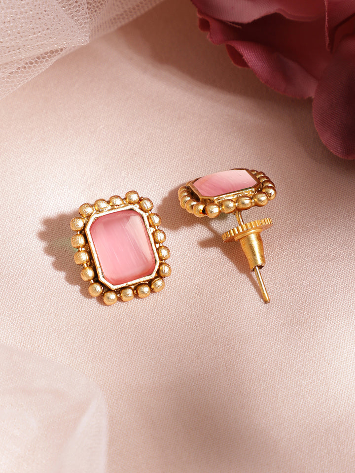 Pink Accented Gold Choker Set