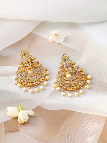 American Diamond Zirconia Floral Necklace Set