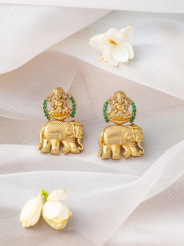 Goddess LAkshmi & Elephant Motif Necklace Set