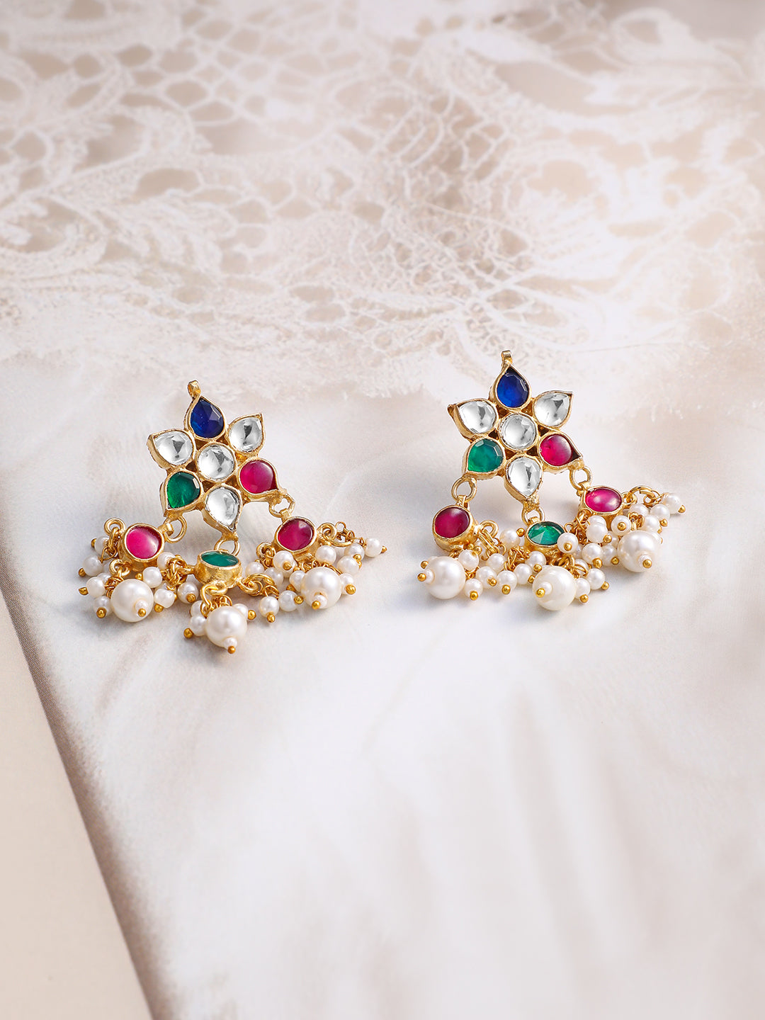 Floral Canvas Multicolour Necklace Set