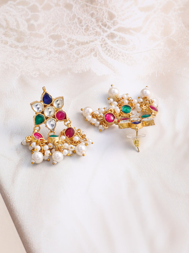 Floral Canvas Multicolour Necklace Set