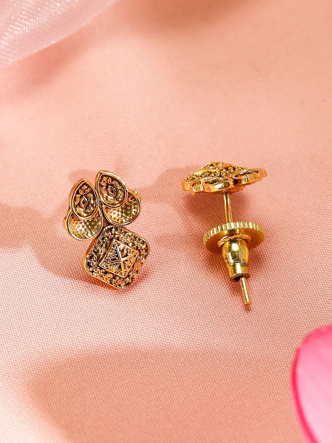 Square & Paisley Design Necklace Set