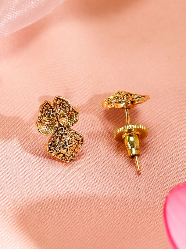 Square & Paisley Design Necklace Set