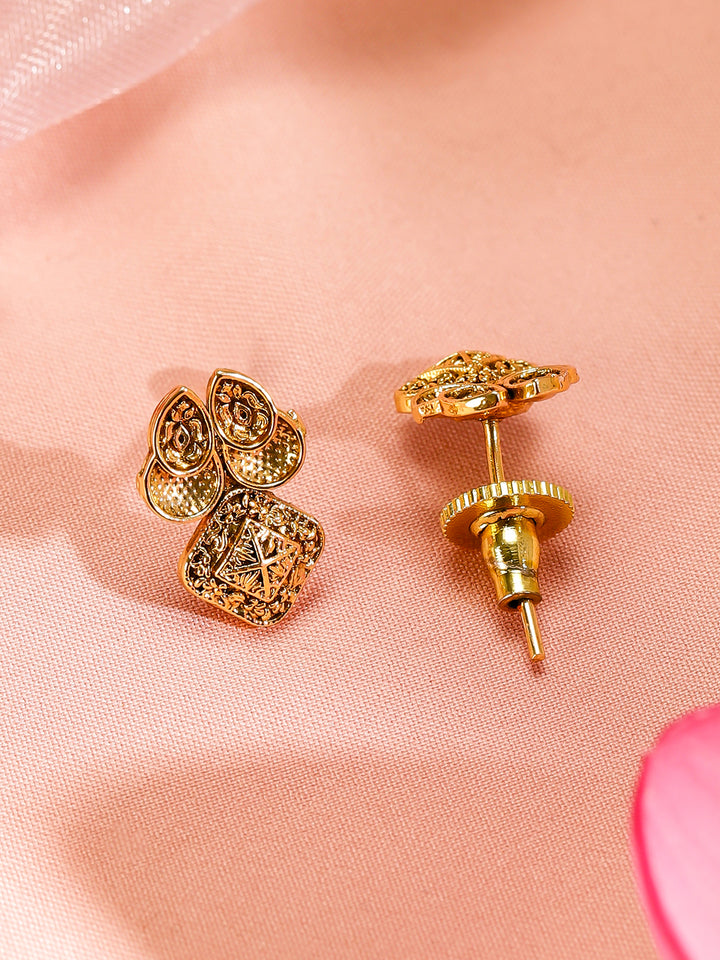 Square & Paisley Design Necklace Set